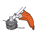 Tr&aring;dsats med montering f&ouml;r gr&auml;strimmer