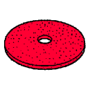 Skurrondell, 505mm (20") R&ouml;d Polering l&auml;tt reng&ouml;ring