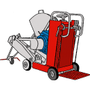 Golvbetongs&aring;g, Dimas FS1000E, hjuldrift