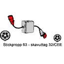 &Ouml;verg&aring;ng, 380 v 63 amp till 32 amp avs&auml;kr