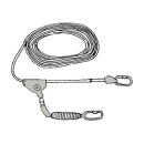 Falld&auml;mplina, 10 meter med glidl&aring;s